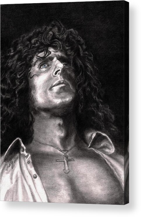 Roger Daltry Acrylic Print featuring the drawing Roger Daltry by Kathleen Kelly Thompson
