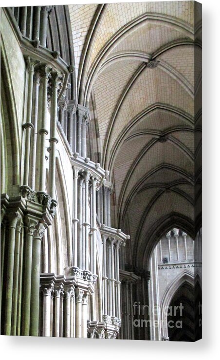 Rouen Acrylic Print featuring the photograph Rouen Cathedral Interior 8 by Randall Weidner