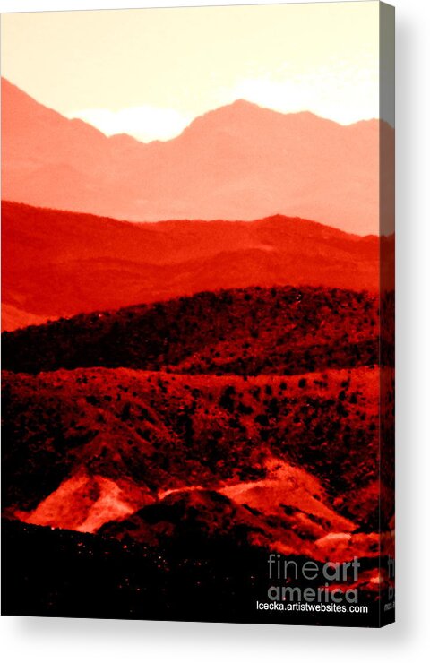 Hills Acrylic Print featuring the photograph Ruby hills by Barbara Leigh Art