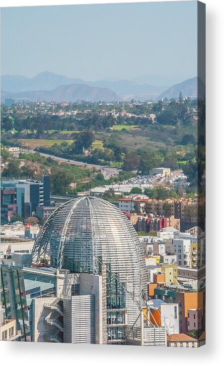 San Diego Acrylic Print featuring the photograph San Diego Central Library by Pamela Williams
