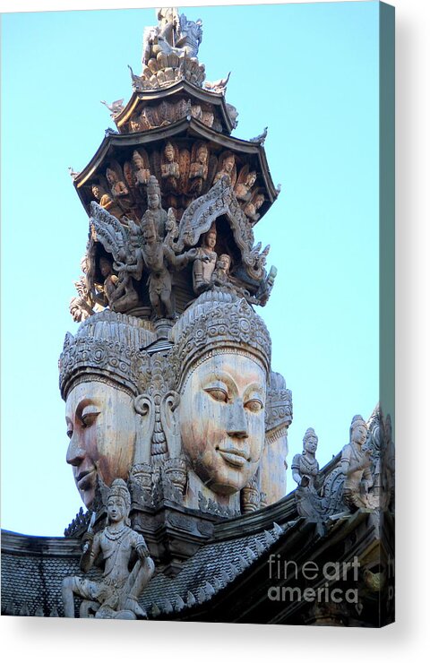 Thailand Acrylic Print featuring the photograph Sanctuary Of Truth 13 by Randall Weidner