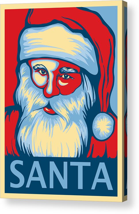 Santa Acrylic Print featuring the digital art Santa Hope by David Kyte