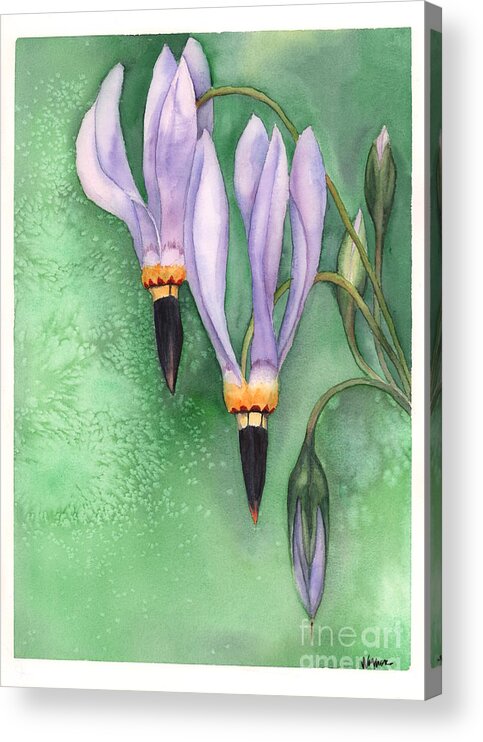 Shooting-star Acrylic Print featuring the painting Shooting Star by Hilda Wagner