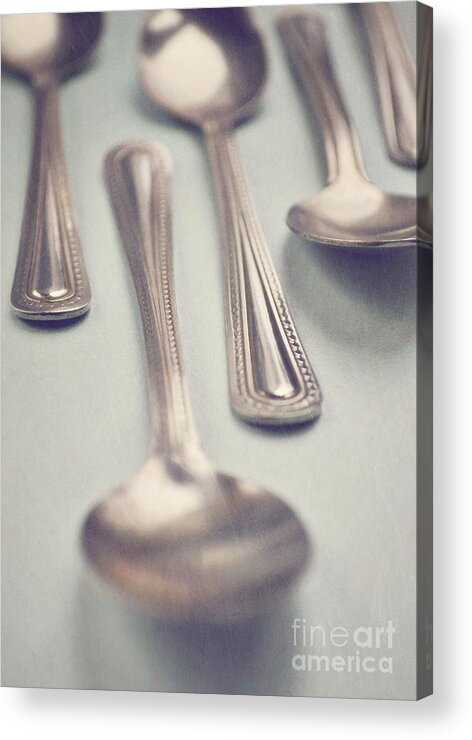 Spoons Acrylic Print featuring the photograph Silver spoons by Lyn Randle