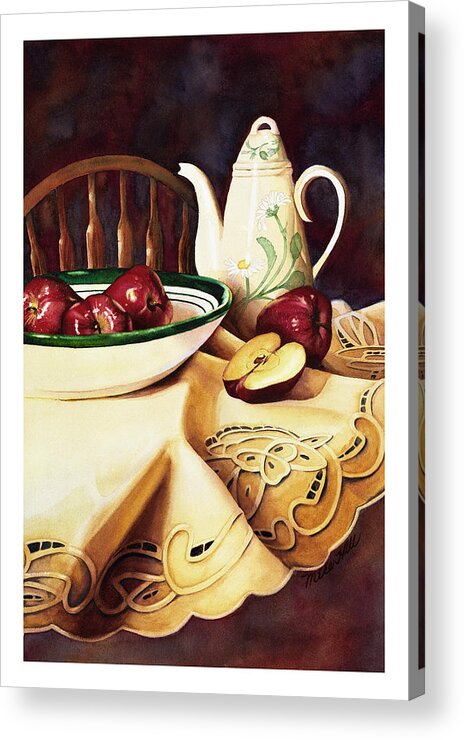 Apples Acrylic Print featuring the painting Simply Delicious by Mike Hill
