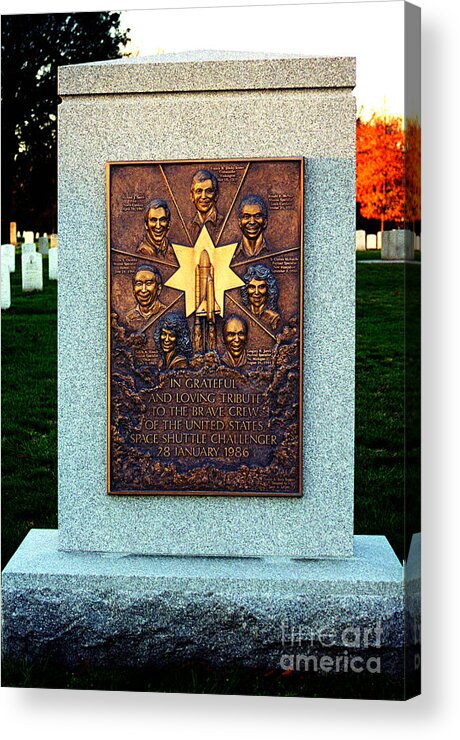 Clay Acrylic Print featuring the photograph Space Shuttle Challenger Memorial by Clayton Bruster