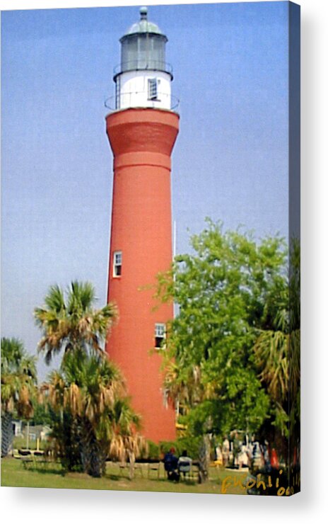 Florida Lighthouses Photographs Acrylic Print featuring the photograph St Johns River Lighthouse by Frederic Kohli