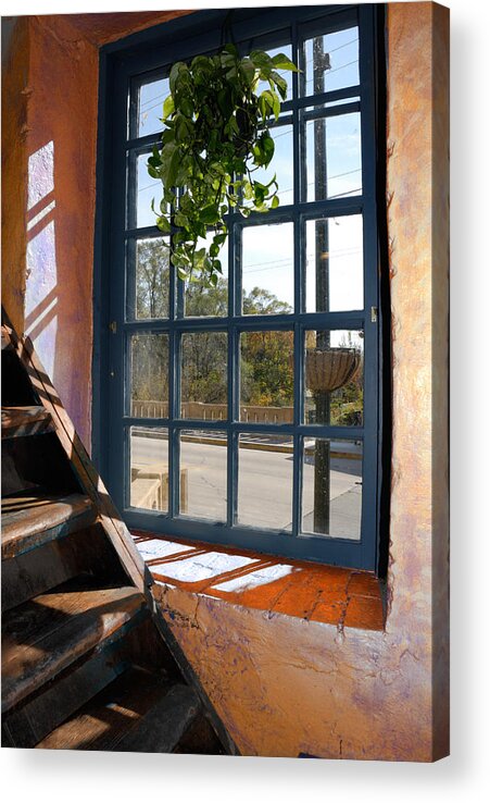 Window Acrylic Print featuring the photograph Stair Lit by Arthur Fix