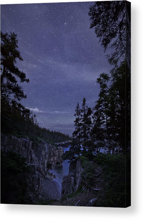 Schoodic Acrylic Print featuring the photograph Stars Over Raven's Roost by Brent L Ander