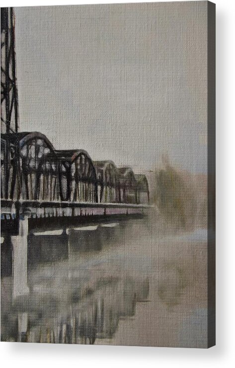 Stillwater Minnesota Acrylic Print featuring the painting Stillwater by Cara Frafjord