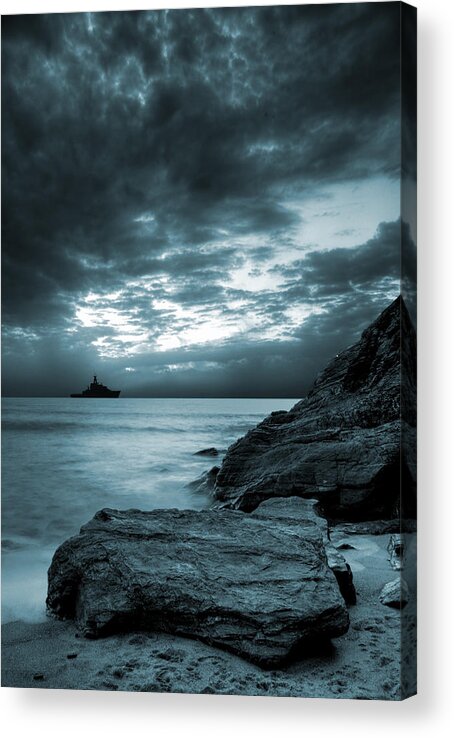 Bay Acrylic Print featuring the photograph Stormy Ocean by Jaroslaw Grudzinski