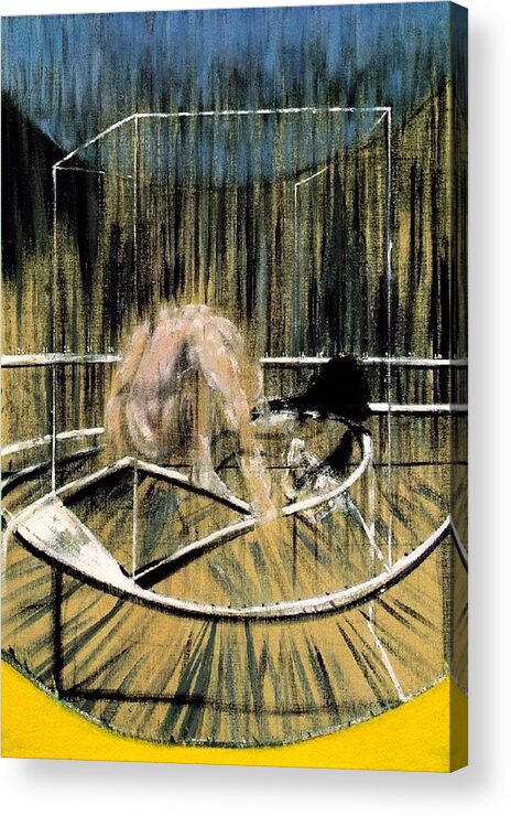 Francis Bacon Acrylic Print featuring the painting Study for Crouching Nude by Francis Bacon