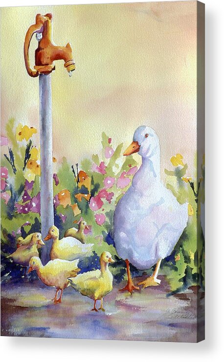 Animal Acrylic Print featuring the painting Summer Fun by Connie Williams