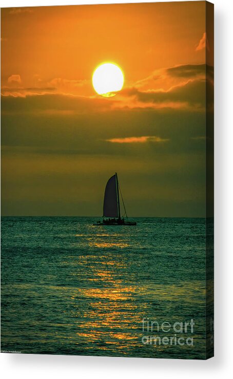 Sun And Sail Acrylic Print featuring the photograph Sun And Sail by Mitch Shindelbower