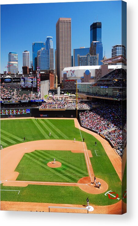 Minneapolis Acrylic Print featuring the photograph Target Field, Home of the Twins by James Kirkikis