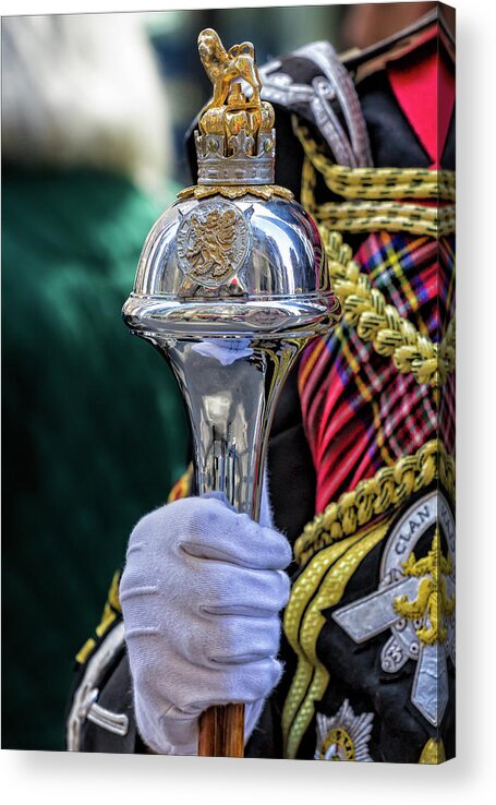 Ethnic Pride Acrylic Print featuring the photograph Tartan Day Parade NYC 2017 by Robert Ullmann