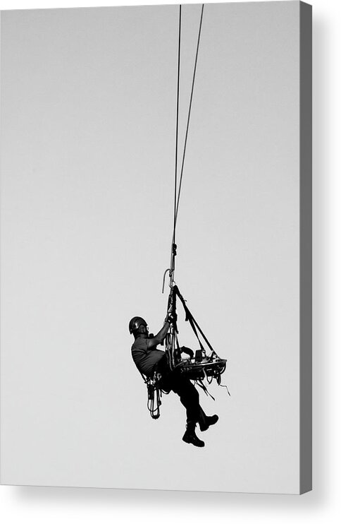 Rescue Acrylic Print featuring the photograph Technical Rescue Demonstration by Steven Ralser