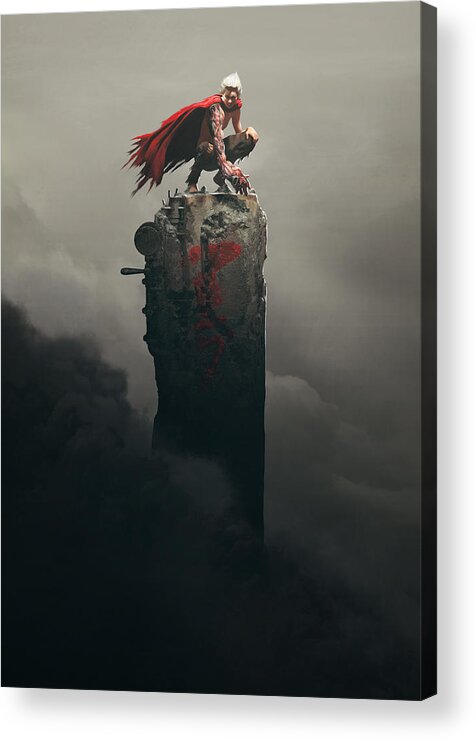 Akira Acrylic Print featuring the painting Tetsuo Shima by Guillem H Pongiluppi