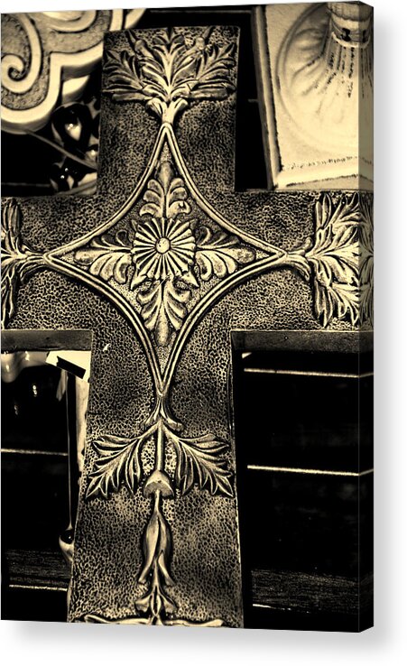 Cross Acrylic Print featuring the photograph The Christian Cross by Susanne Van Hulst