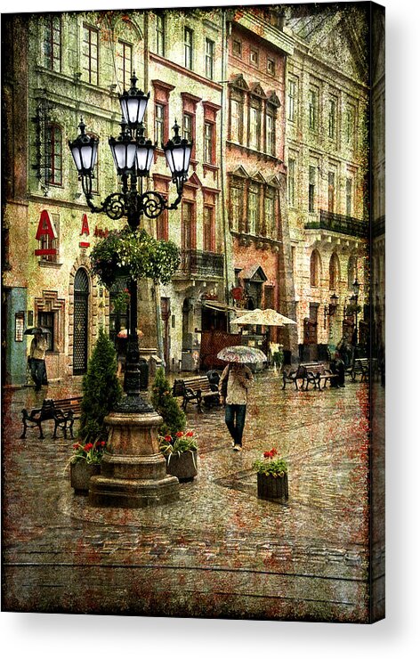 City Acrylic Print featuring the photograph The Fall of Spring by Evelina Kremsdorf