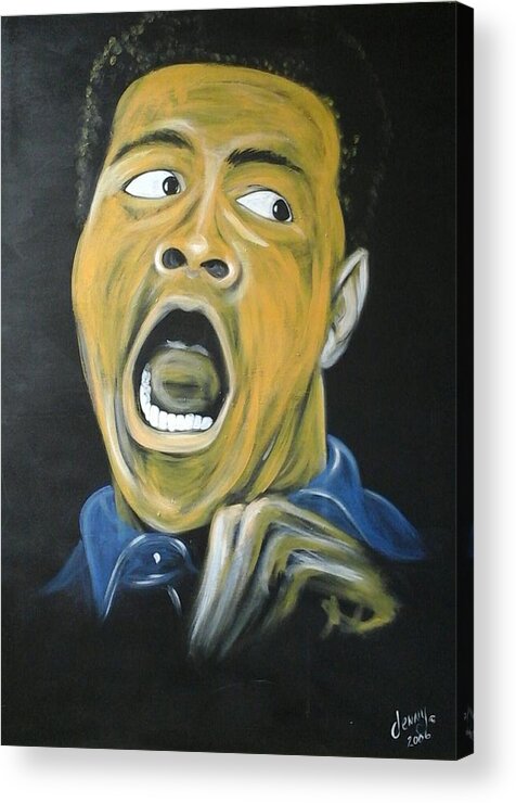 Ali Acrylic Print featuring the painting The Greatest by Jenny Pickens