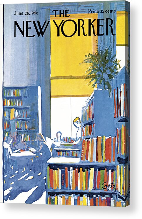 Books Acrylic Print featuring the painting New Yorker June 29th 1968 by Arthur Getz