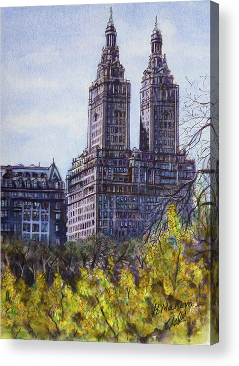 Tne San Remo Acrylic Print featuring the painting The San Remo by Henrieta Maneva