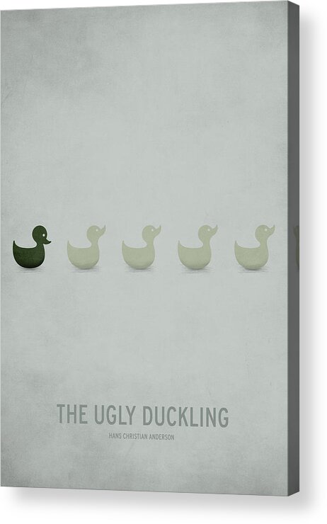 Ugly Duckling Acrylic Print featuring the digital art The Ugly Duckling by Christian Jackson