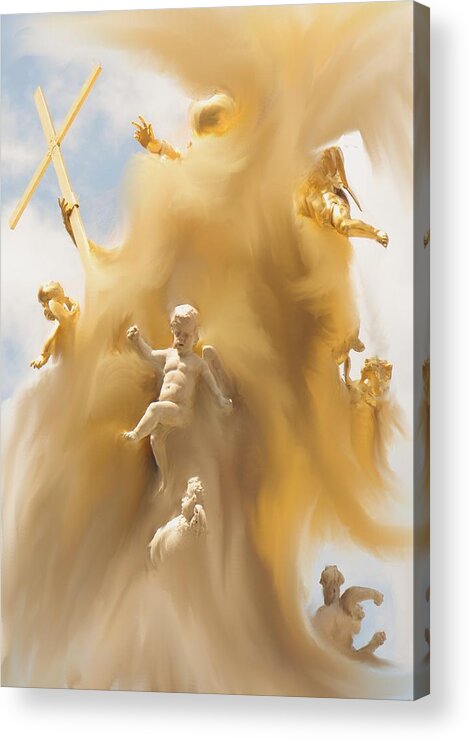 Religion Acrylic Print featuring the digital art The Whirlwind by Ian MacDonald
