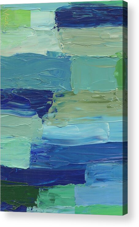 Abstract Oil Painting Acrylic Print featuring the painting This is a Good Day by Marcy Brennan