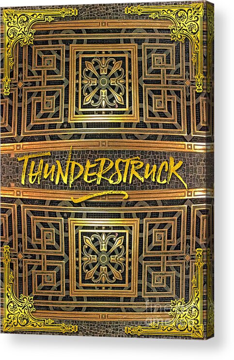 Thunderstruck Acrylic Print featuring the photograph Thunderstruck Opera Garnier Ornate Mosaic Floor Paris France by Beverly Claire Kaiya