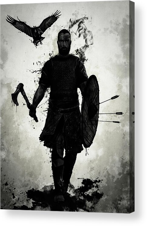 Viking Acrylic Print featuring the mixed media To Valhalla by Nicklas Gustafsson