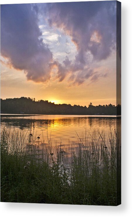 Landscape Acrylic Print featuring the photograph Tranquil sunset on the lake by Gary Eason