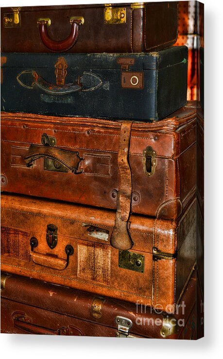 Luggage Acrylic Print featuring the photograph Travel - Old Bags by Paul Ward