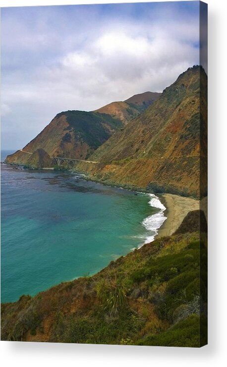 Big Sur Acrylic Print featuring the photograph Traveling the One by Lisa Dunn