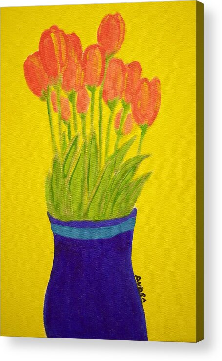  Acrylic Print featuring the painting Tulips by Audra Smith