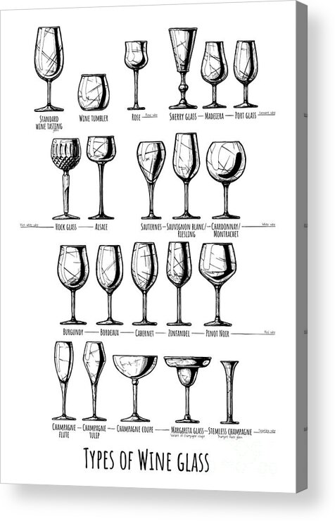 Types of glass Print by Alexander Babich -
