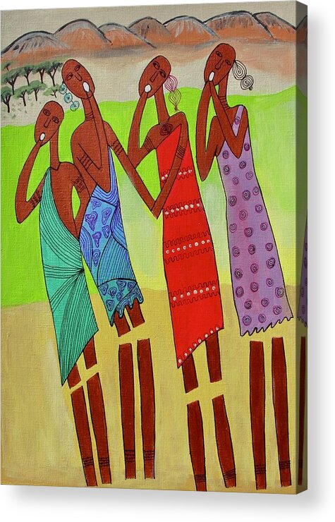  Acrylic Print featuring the painting Ululation by Gathinja