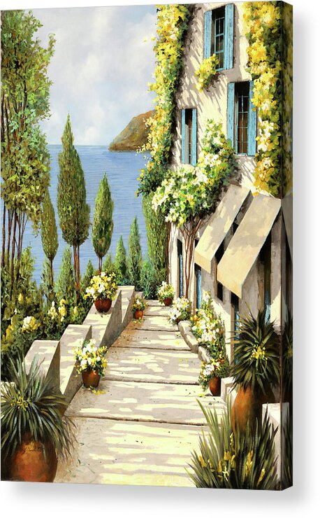 Canarino Acrylic Print featuring the painting Un Canarino by Guido Borelli