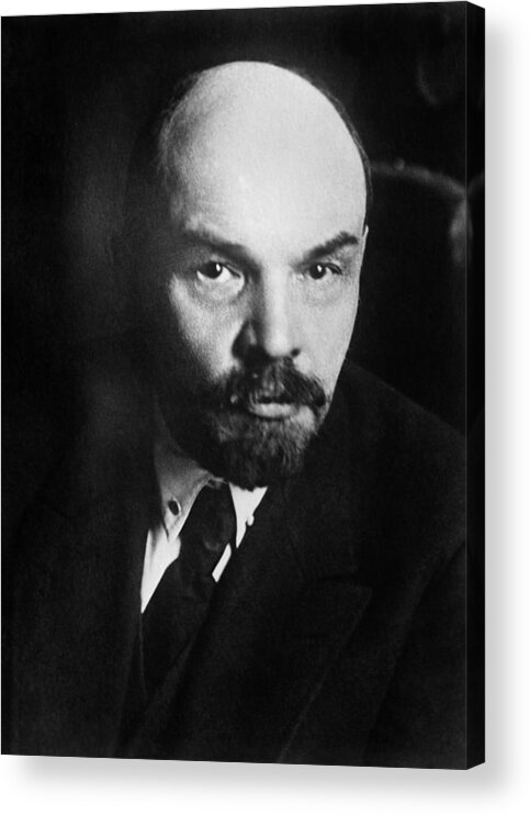 Lenin Acrylic Print featuring the photograph Vladimir Lenin Portrait by War Is Hell Store