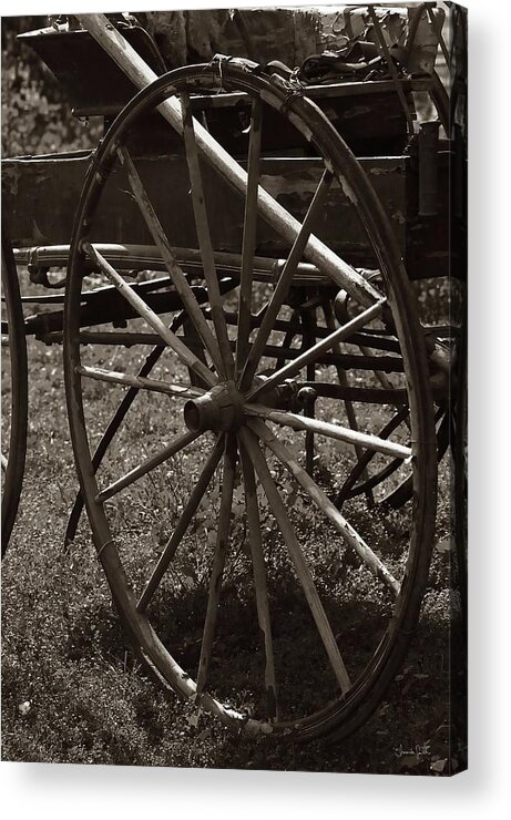 Black Acrylic Print featuring the photograph Wagon and Wheel by Amanda Smith