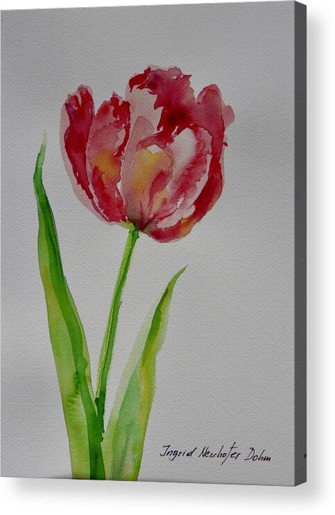 Flower Acrylic Print featuring the painting Watercolor Series No. 228 by Ingrid Dohm
