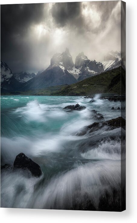 Paine Massif Acrylic Print featuring the photograph Waves on Waves by Nicki Frates