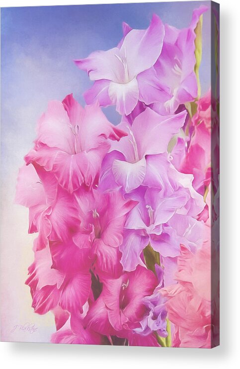 Where Flowers Bloom Acrylic Print featuring the painting Where Flowers Bloom - Flower Art by Jordan Blackstone