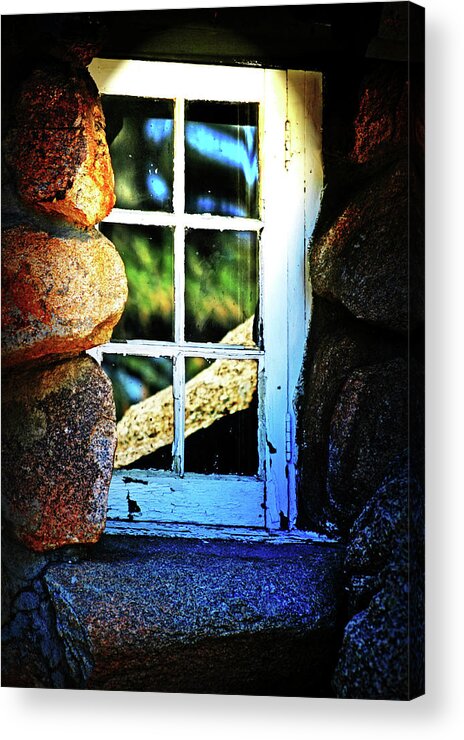 Window Acrylic Print featuring the photograph Window in Rock by Charles Benavidez