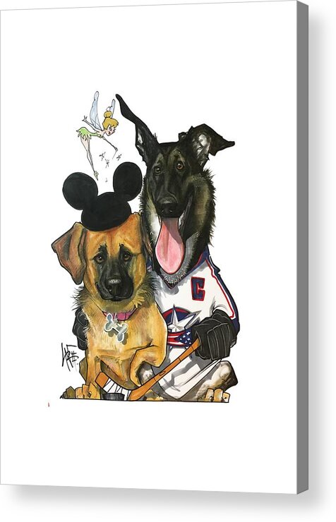 Pet Portrait Acrylic Print featuring the drawing Young 3268 by John LaFree