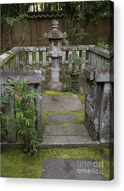 Zen Acrylic Print featuring the photograph Zen Garden, Kyoto Japan 3 by Perry Rodriguez