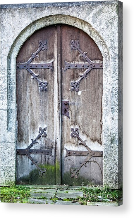 Arch Acrylic Print featuring the photograph Old Wooden Door #1 by Foottoo