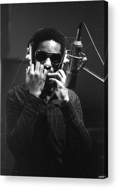 Stevie Wonder Acrylic Print featuring the photograph Photo Of Stevie Wonder #1 by Michael Ochs Archives