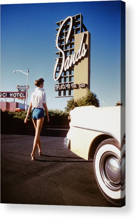 1950-1959 Acrylic Print featuring the photograph The Sands Hotel #1 by Hy Peskin Archive